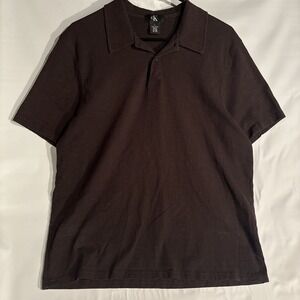 Calvin Klein Men's Short Sleeve Liquid Touch Polo Reg-Fit Shirt Size Large brown